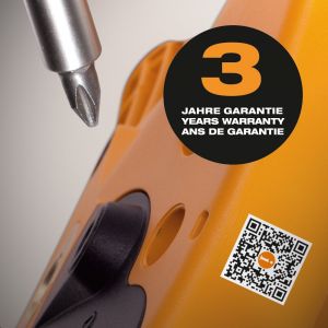 Comprehensive service due to 3-year warranty – Quick access to product information via QR code